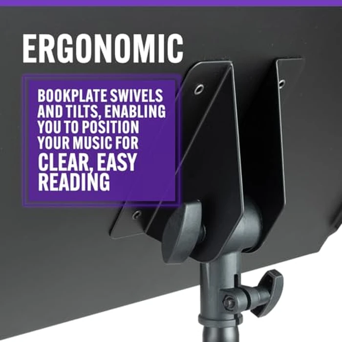 On-Stage SM7211B Professional Grade Folding Orchestral Sheet Music Stand, Black by OnStage - Image 6