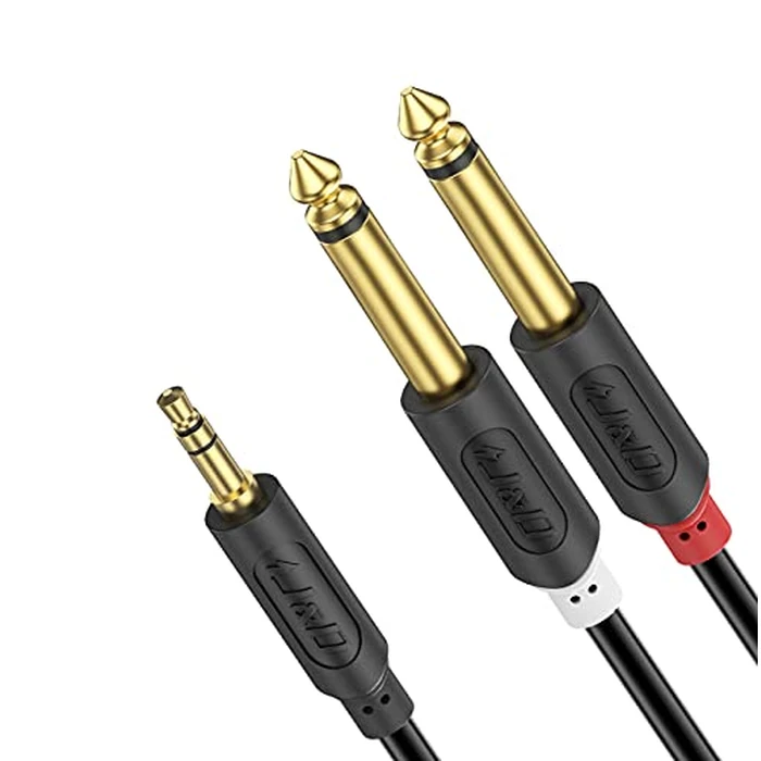 J&D 3.5mm 1/8 inch TRS Male to Dual 6.35mm 1/4 inch TS Male Mono Stereo Y-Cable Splitter with Gold Plated Audiowave Series for Amplifiers, Mixer, Audio Recorder, 6 Feet by J&D - Used - Like New condition - US$8.09