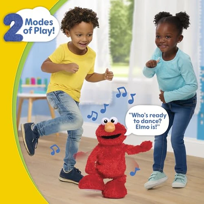 Sesame Street Hokey Pokey Elmo 14” Interactive Plush Toy, Sings, Dances & Plays Music, Bilingual Stuffed Animal for Pretend Play, Soft & Huggable, for Girls and Boys, Ages 18 Months+ by Just Play by Sesame Street - Image 5