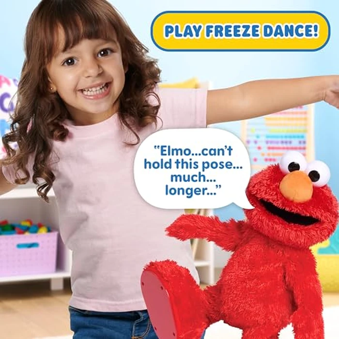Sesame Street Hokey Pokey Elmo 14” Interactive Plush Toy, Sings, Dances & Plays Music, Bilingual Stuffed Animal for Pretend Play, Soft & Huggable, for Girls and Boys, Ages 18 Months+ by Just Play by Sesame Street - Image 6