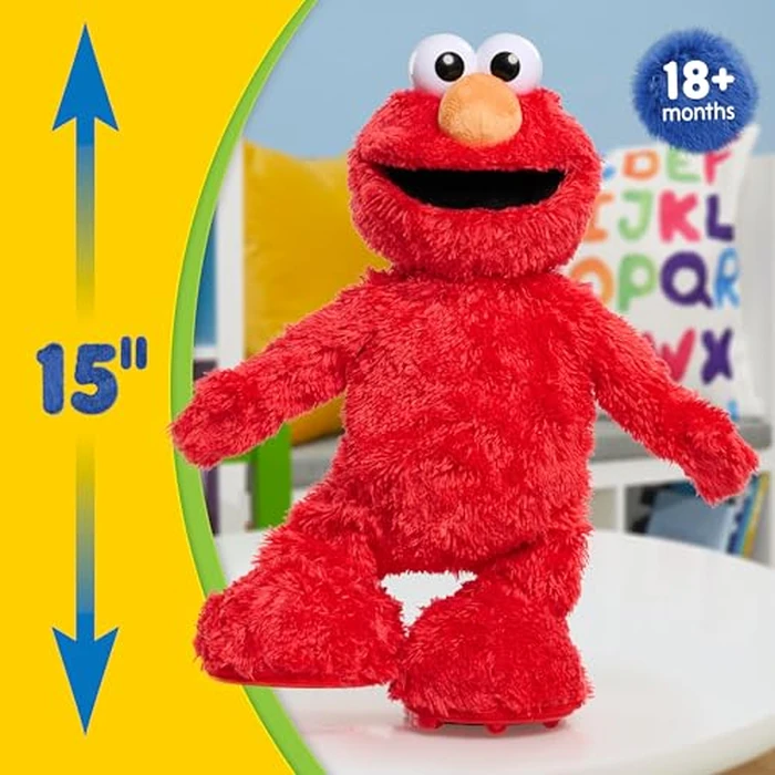 Sesame Street Hokey Pokey Elmo 14” Interactive Plush Toy, Sings, Dances & Plays Music, Bilingual Stuffed Animal for Pretend Play, Soft & Huggable, for Girls and Boys, Ages 18 Months+ by Just Play by Sesame Street - Image 7