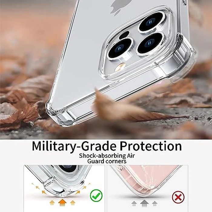 Wihytec Black Cat Phone Case for iPhone 12/iPhone 12 PRO Cat Case Cover Clear Phone Case w/Four Corner Reinforced Shockproof Girly Women Phone Cover Transparent Phone Case by Wihytec - Image 5