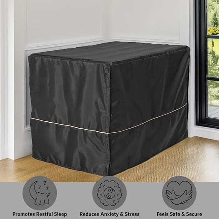 MidWest Homes for Pets Double Door iCrate 91.44cm Long Dog Crate Kit, Includes Crate, Pet Bed, 2 Bowls and Crate Cover, Divider Panel, Patented Features, Black, 1536DD-KIT by MidWest Homes for Pets - Image 4