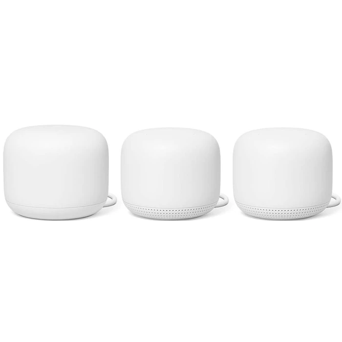 Google Nest Wifi (2nd Gen) - 1 Router 2 Point - White by Google - Refurbished - Excellent condition