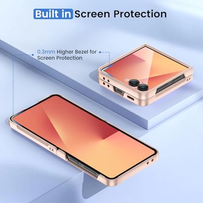 Ruky for Z-Flip-7-Case, Full Body Cover Anti-Scratches Shockproof Hard PC Ultra-Thin, [Compatible with MagSafe] Protective Magnetic Phone Cover for Samsung Galaxy Z Flip 7 5G, Gold by Ruky - Image 4