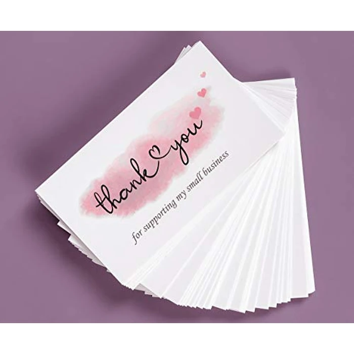 200 Thank You for Supporting My Small Business Cards, Elegant and Professional Design, 2" x 3.5", Recommended for Online Retailers, Small Business Owners and Local Stores by CLEVER SIGNS - Image 1