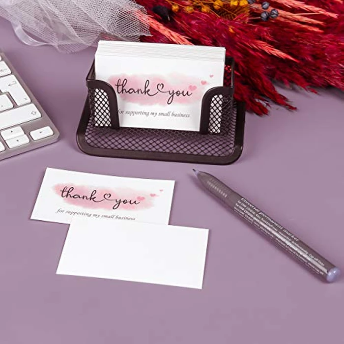200 Thank You for Supporting My Small Business Cards, Elegant and Professional Design, 2" x 3.5", Recommended for Online Retailers, Small Business Owners and Local Stores by CLEVER SIGNS - Image 4