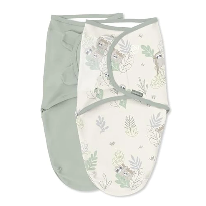 Ingenuity SwaddleMe Original Swaddle, 0-3 Months, 2-Pack - Peekaboo Sloth by SwaddleMe - Used - Very Good condition