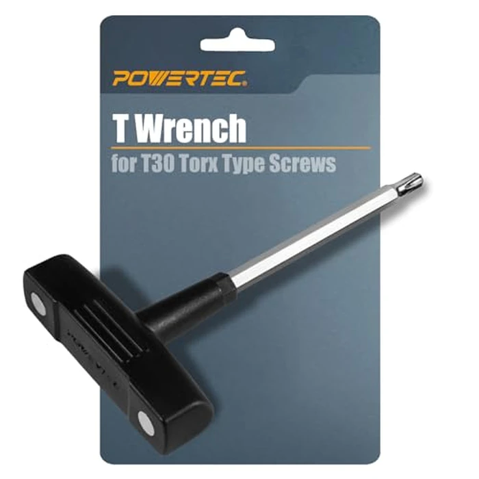 POWERTEC T Wrench for T30 Torx Type Screws, Replacement for DeWalt 5140067-13 Planer Wrench, Fits DeWalt DW735, DW735X, DW734, and Delta 22-590 (72099) by POWERTEC - Used - Like New condition - CA$14.12