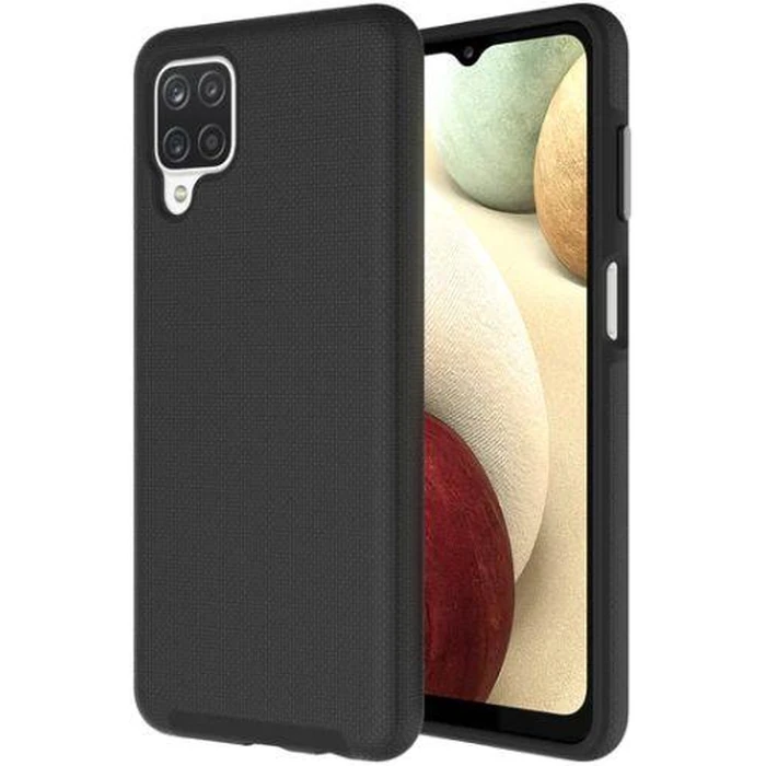 Axessorize PROTech Dual-Layered Anti-Shock Phone Case with Military-Grade Durability for Samsung Galaxy A12 - Black by Axessorize - Refurbished - Brand New condition - US$8.28