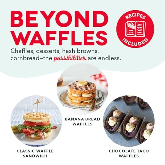 Dash Mini Waffle Maker- Compact Electric Iron for Creative Homemade Treats - Nonstick Surface - Easy-to-Clean - Perfect for Kids & Families - Aqua by DASH - Image 5