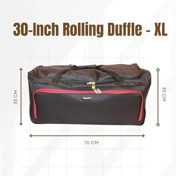 LuggageKing 30-Inch Luggage Rolling Duffle Bag with Wheels - XL Cargo Outdoor Hockey Bag with EVA Front Pocket - Convenient and Spacious Travel Luggage by LuggageKing - Image 5