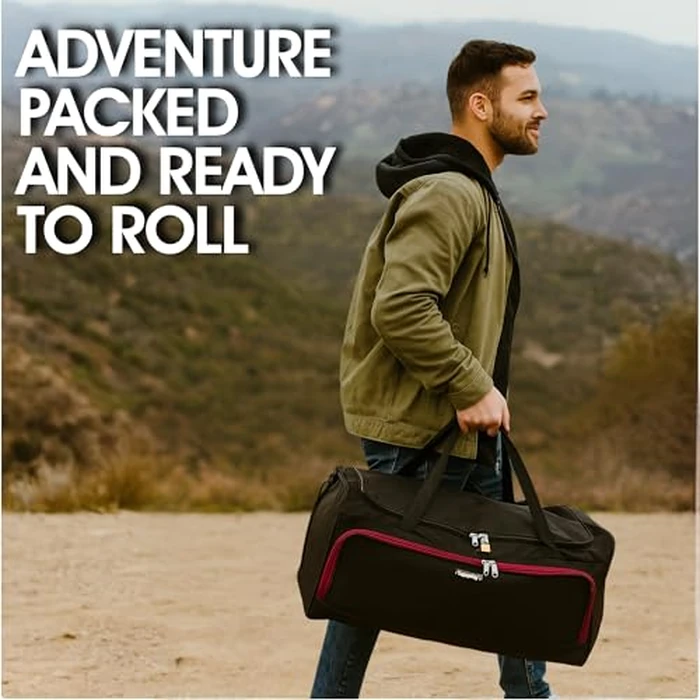 LuggageKing 30-Inch Luggage Rolling Duffle Bag with Wheels - XL Cargo Outdoor Hockey Bag with EVA Front Pocket - Convenient and Spacious Travel Luggage by LuggageKing - Image 6
