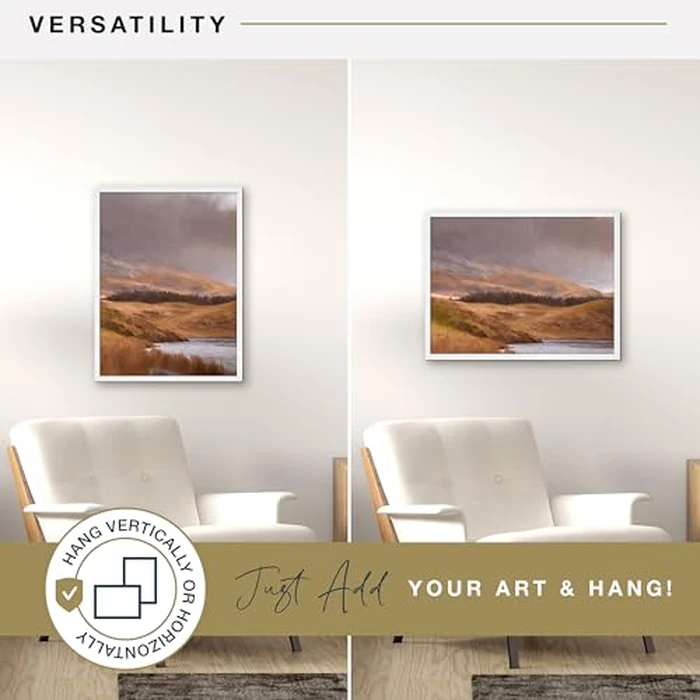 MCS Foundation 18x24 Poster Frame Traditional White, Vertical & Horizontal Wall Hanging Large Picture Frame for Photos, Posters & Art Prints (1-Pack) by MCS - Image 8