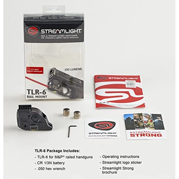 Streamlight 69293 TLR-6 100-Lumen Tactical Weapon Light with Integrated Red Aiming Laser Designed Exclusively and Solely for Select M&P Handguns, Black by Streamlight - Image 6