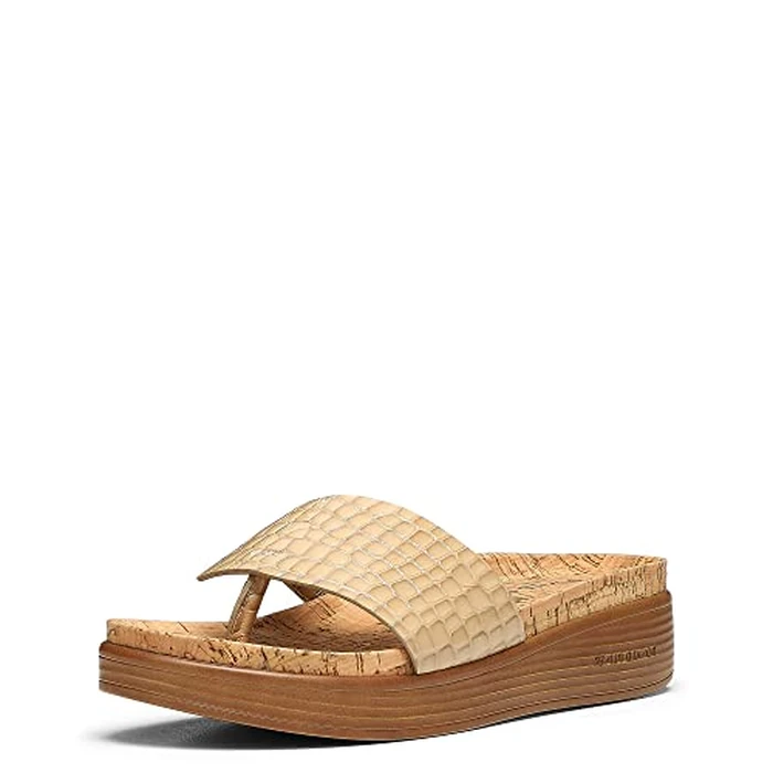 Donald Pliner Women's Fifi Slide Sandal, Sand-Croco Patent Leather, 11 by Donald J Pliner - Used - Like New condition