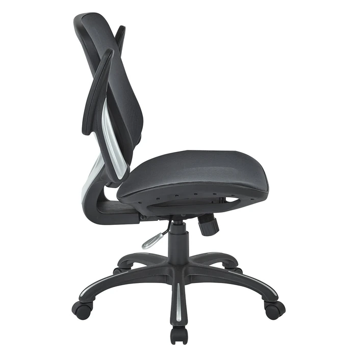 Office Star Ventilated Manager's Office Desk Chair with Breathable Mesh Seat and Back, Black Base, Black by Office Star Products - Image 4