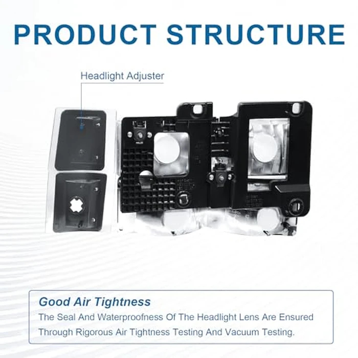 Fullux LED DRL Headlights Coner Lights Compatible with 1994-1998 Silverado & 1994-1999 Chevy Tahoe Suburban C10 C/K 1500 2500 3500 Chrome Housing Clear Reflector by Fullux - Image 5