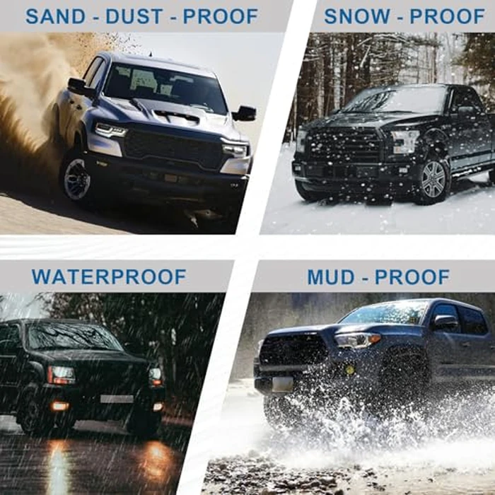 Fullux LED DRL Headlights Coner Lights Compatible with 1994-1998 Silverado & 1994-1999 Chevy Tahoe Suburban C10 C/K 1500 2500 3500 Chrome Housing Clear Reflector by Fullux - Image 8