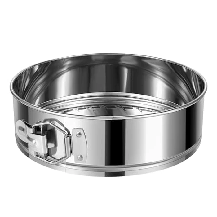 E-Gtong 9 Inch Springform Cake Pan, 304 Stainless Steel Springform Pans, Leakproof & Nonstick Cheesecake Pan with Removable Bottom, Round Spring Form Cake Pan For Baking by E-Gtong - Used - Very Good condition - US$21.77