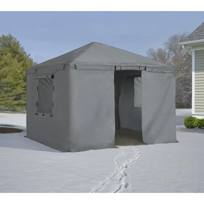 Sojag Winter Cover for Gazebos, Waterproof 10' x 10' Gazebo Accessory with Roll-Up Door, and Vented Panels, All-Season Outdoor Storage, Gray by Sojag - Image 3