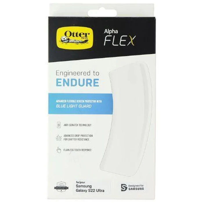 Otterbox Alpha Flex Blue Light Guard Screen Protector for Galaxy S22 Ultra - Clear by Otterbox - Refurbished - Brand New condition - US$8.28