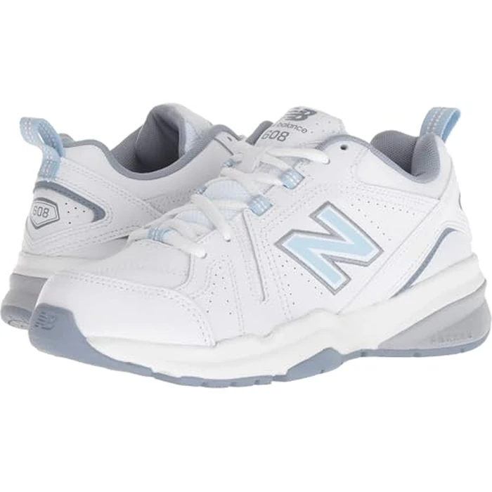 New Balance Women's 608 V5 Casual Comfort Cross Trainer, White/Light Blue, 9 M US by New Balance - Image 5