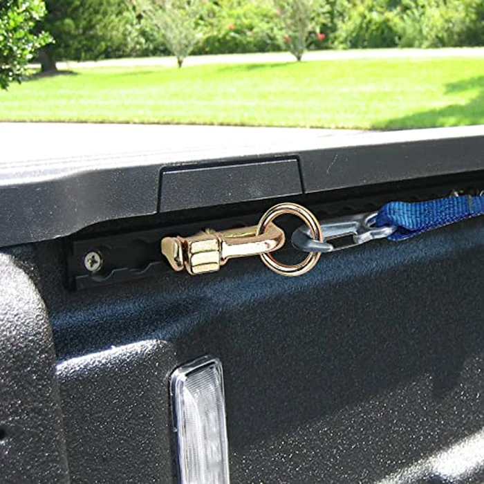 PALOZO L Track Double Stud Tie Down Fitting with O-Ring, Use with L Track Rails in Truck, Van, Trailer to Create Instant Tie-Down Anchor Points, Bearing 5000 LBS Heavy Duty Steel, Pack of 6, Gold by PALOZO - Image 5