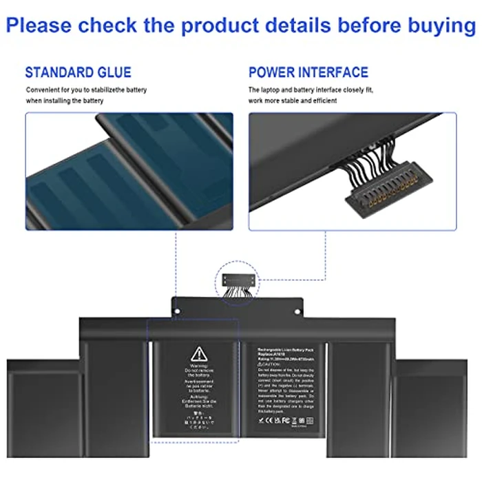 99.5Wh A1618 A1494 Laptop Battery for A1618 A1494 P/N:020-00079 02000079 for MacBook Pro 15" Inch Retina A1398 (Mid 2015 Mid 2014 Late 2013 Early 2015), NOT fit for: A1398 (Mid 2012 Early 2013) by Fancy Buying - Image 5