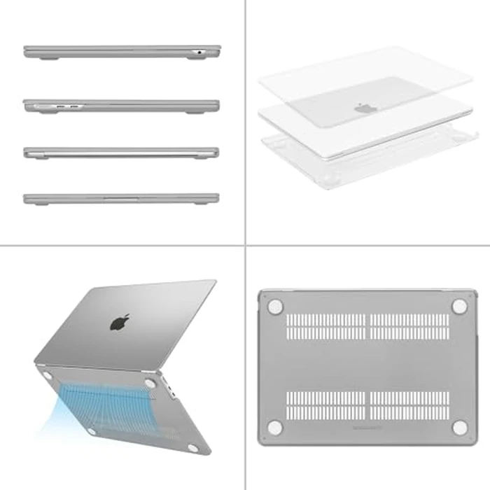 MOSISO Compatible with MacBook Air 13 inch Case M5 2026 M4 2025 M3 M2 2024-2022 A3449 A3240 A3113 A2681, Hard Shell&Keyboard Cover&Screen Film&Pouch for MacBook Air 13.6 inch Case, Frost by MOSISO - Image 4