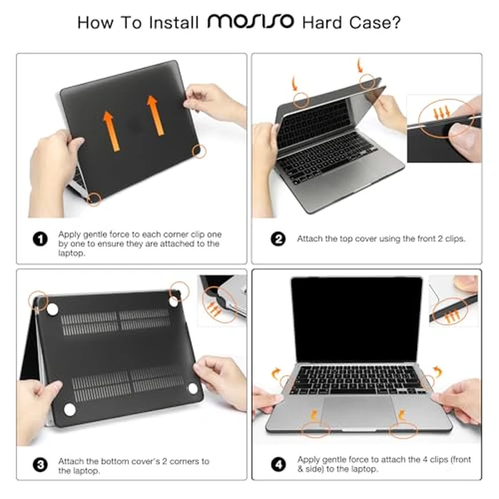 MOSISO Compatible with MacBook Air 13 inch Case M5 2026 M4 2025 M3 M2 2024-2022 A3449 A3240 A3113 A2681, Hard Shell&Keyboard Cover&Screen Film&Pouch for MacBook Air 13.6 inch Case, Frost by MOSISO - Image 6
