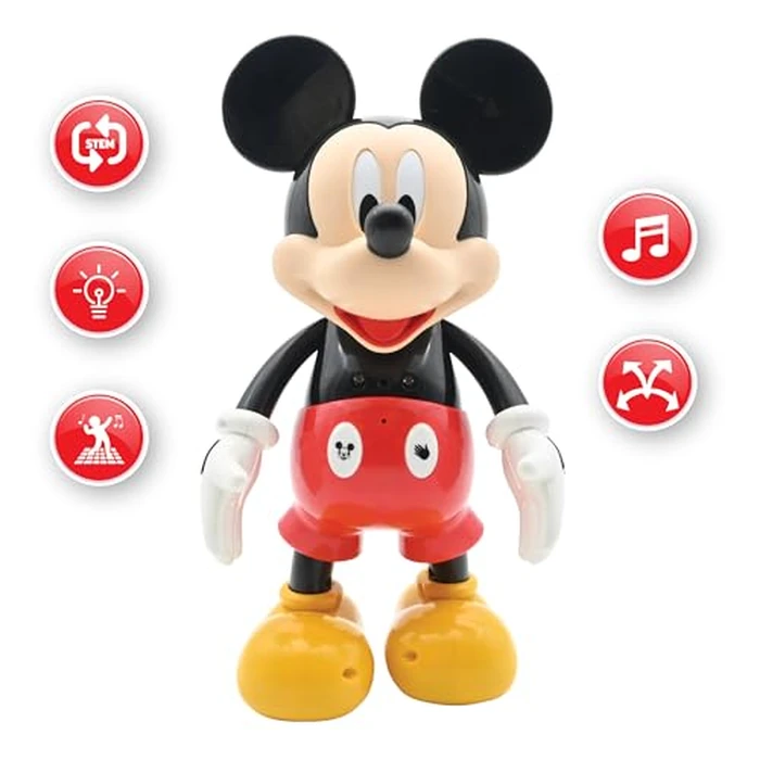 LEXiBOOK - Disney - Bilingual Mickey Robot - English/Spanish, 100 Educational quizzes, Light Effects, Dance, programmable, Articulated, Black/red - MCH01i2 by LEXiBOOK - Image 2