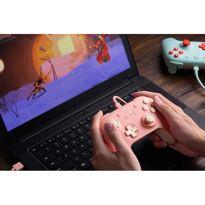 8BitDo Ultimate 2C Wired Controller for Windows PC and Android, with 1000Hz Polling Rate, Hall Effect Joysticks and Hall Triggers, and Remappable L4/R4 Bumpers (Peach) by 8Bitdo - Image 2