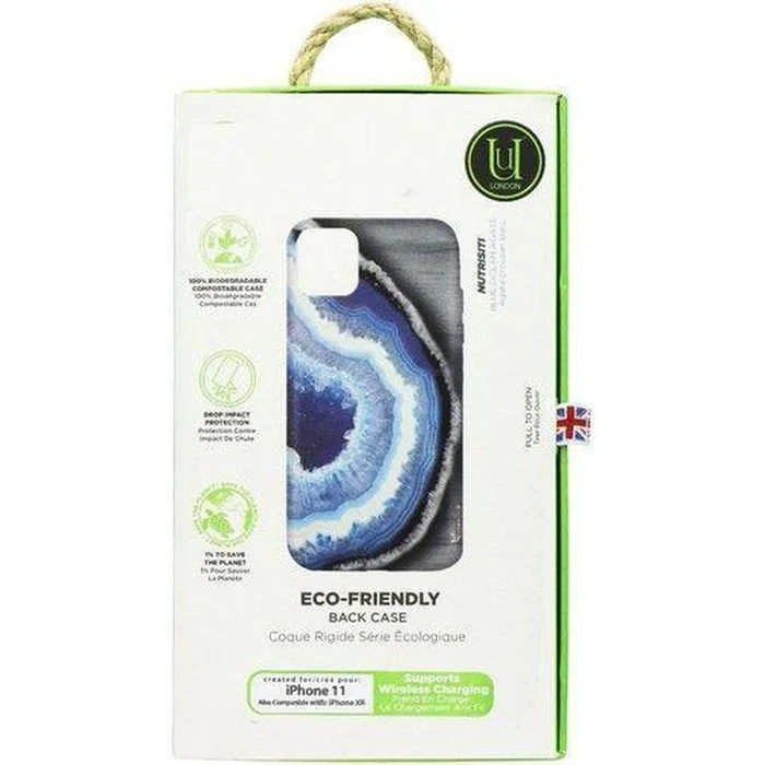 Unique London Eco-Friendly Back Case for Apple iPhone 11 and XR - Blue Geode by Unique London - Refurbished - Brand New condition - US$8.28