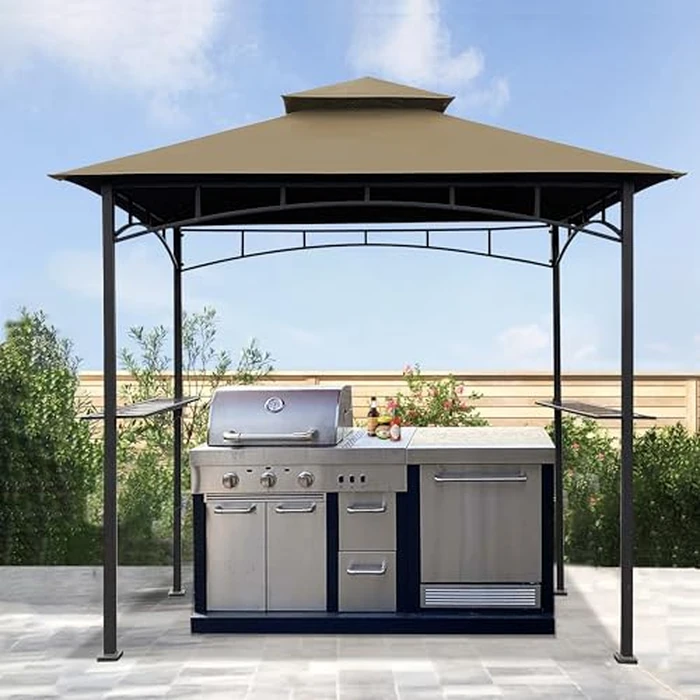 SCOCANOPY Upgraded Ripstop Fabric Replacement Canopy Grill BBQ Gazebo Roof Top, for Gazebo Model L-GG001PST-F,(Khaki) by SCOCANOPY - Image 7