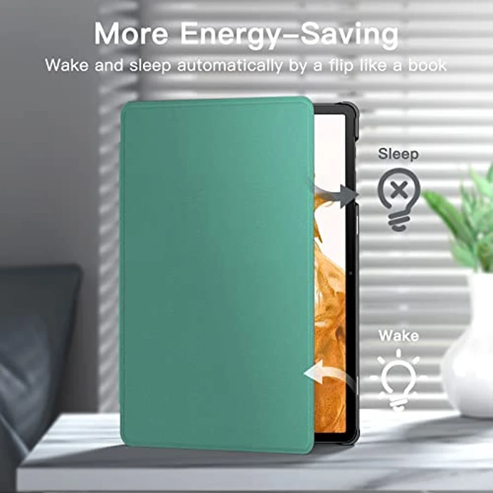 JETech Case for Samsung Galaxy Tab S8 Plus 2022 / S7 FE 2021 / S7 Plus 2020 12.4-Inch with S Pen Holder, Slim Folio Stand Protective Tablet Cover, Multi-Angle Viewing (Green) by JETech - Image 5
