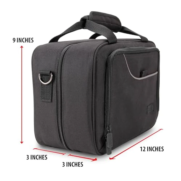 USA Gear DJ Mixer Case - Compact Audio Channel Mixer Bag with Accessory Storage for Microphones, Cables - Fits APC Mini MK2, Roland P-6, Yamaha MG06x, Behringer Xenyx 802, Q802USB & more (Black) by USA Gear - Image 7