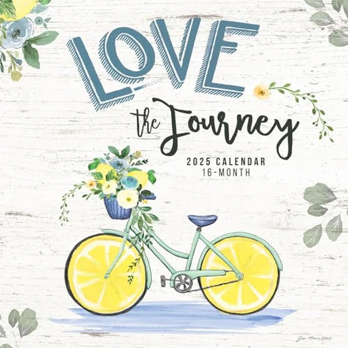 Love The Journey | 2025 12 x 24 Inch Monthly Square Wall Calendar | Featuring the Artwork of Jo Moulton | Hopper Studios | Stationery Design Photography by BrownTrout - Used - Very Good condition