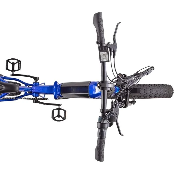 Hurley Bikes Stowaway Multi-Speed Folding E-Bike - Blue by Hurley - Image 3