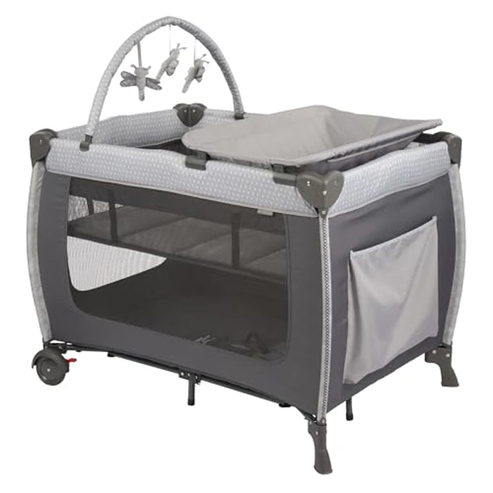 Safety 1st Amherst Baby Playard - 3-in-1 Travel-Ready Playard, Bassinet & Changer with Storage, Toy Bar - for Newborn to Toddler - Stardust by Safety 1st - Image 1