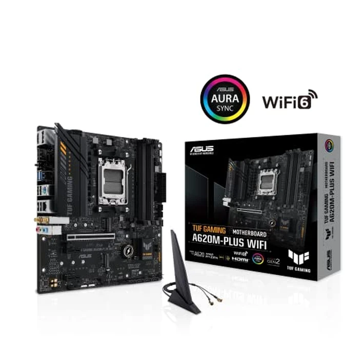 ASUS TUF Gaming A620M-PLUS(WiFi) AMD AM5 (Ryzen 7000) microATX Gaming Motherboard(DDR5,PCIe 4.0,2xM.2 Slots,2.5Gb LAN,Wi-Fi6,2xDisplayPort,HDMI,Front USB 3.2 Gen 1 Type-C,BIOS Flashback,M.2 Q-Latch) by ASUS - Image 5
