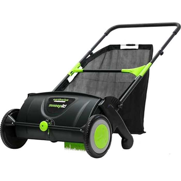 Earthwise LSW70021 Sweep it! 21-inch Push Lawn Sweeper with Removable 2.6 Bushel Collection Bag and Adjustable Sweeping Height by Earthwise - Used - Very Good condition