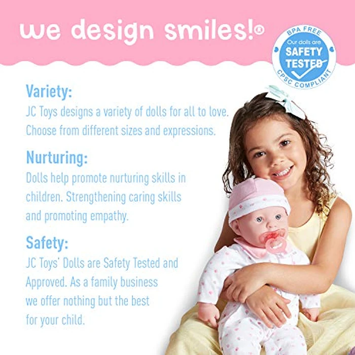 JC Toys 20-inch La Baby Soft Body Doll | Washable | Gift Set includes Magic Milk Bottle & Pacifier | Removable Pink Outfit | Perfect for Toddlers and Kids Ages 2+ by JC Toys - Image 3