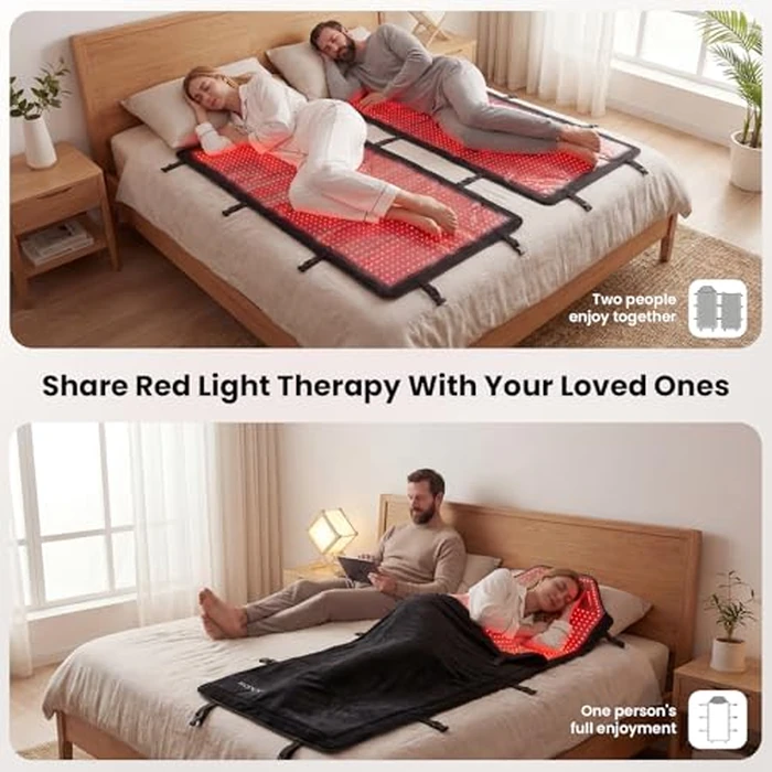 Red Light Therapy Mat Full Body,72"x33" Dual Wavelength Red Light Therapy Bed with 2625 LEDs for Full Body Muscle Pain Relief & Improve Sleep,Detachable Red Light Blanket for Home Use by MICEYLIVE - Image 2