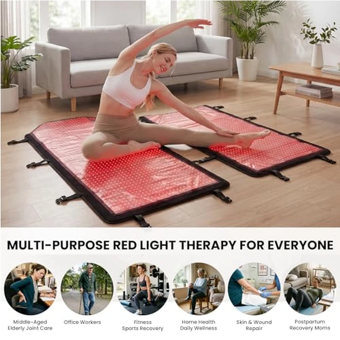Red Light Therapy Mat Full Body,72"x33" Dual Wavelength Red Light Therapy Bed with 2625 LEDs for Full Body Muscle Pain Relief & Improve Sleep,Detachable Red Light Blanket for Home Use by MICEYLIVE - Image 5