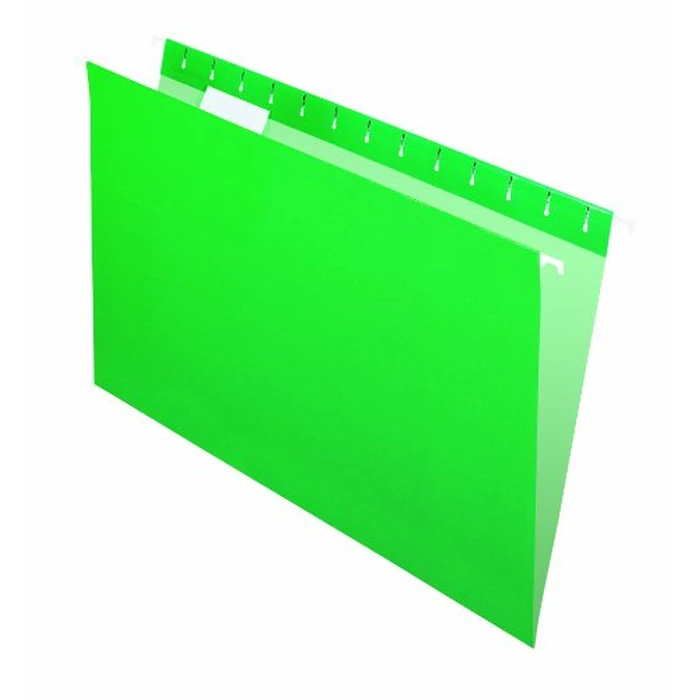 Pendaflex Hanging File Folders, Legal Size, Bright Green, 25-Pack, Durable Paper Stock, Coated Rods, Lighter Interior to Prevent Misfiling, for Office or Home Filing Systems by Pendaflex - Used - Good condition - CA$24.01