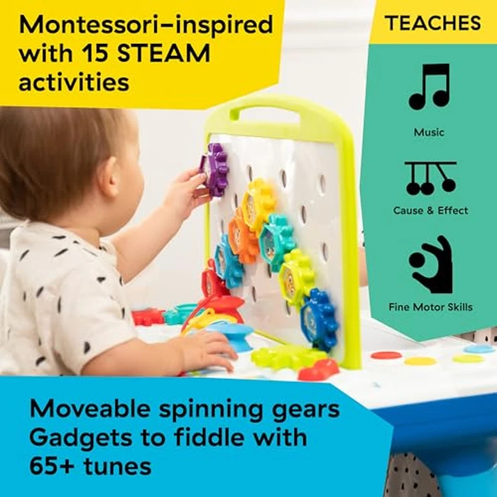 Baby Einstein Curiosity Table Activity Play Station, Montessori Floor Toy and Interactive Workbench, 12 Months and Up by Baby Einstein - Image 3