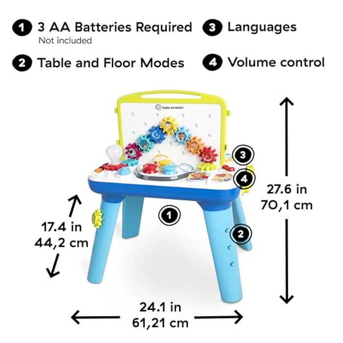 Baby Einstein Curiosity Table Activity Play Station, Montessori Floor Toy and Interactive Workbench, 12 Months and Up by Baby Einstein - Image 7