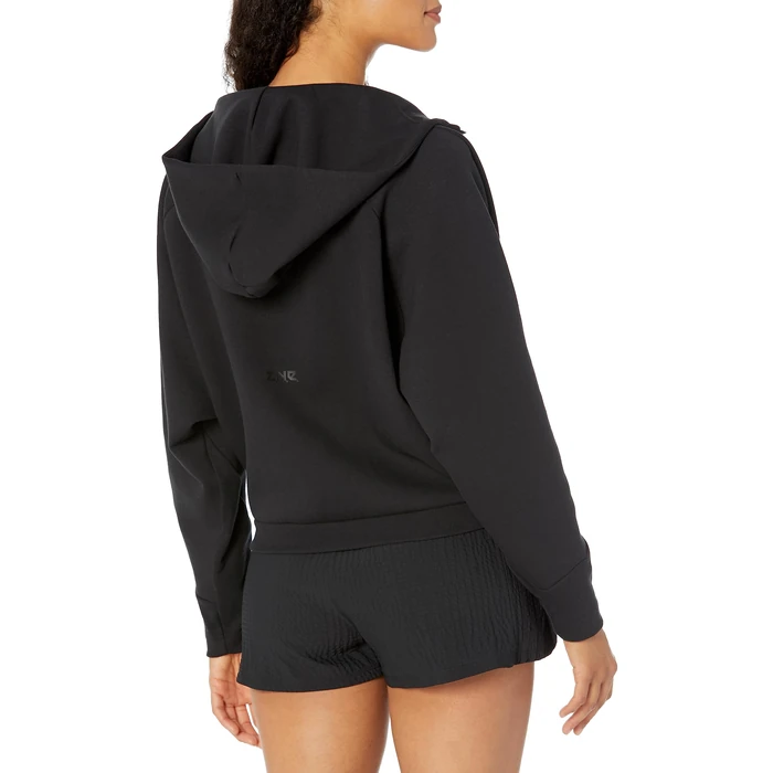 adidas Women's Z.N.E. Fullzip Hoodie, Black, X-Large by adidas - Image 2