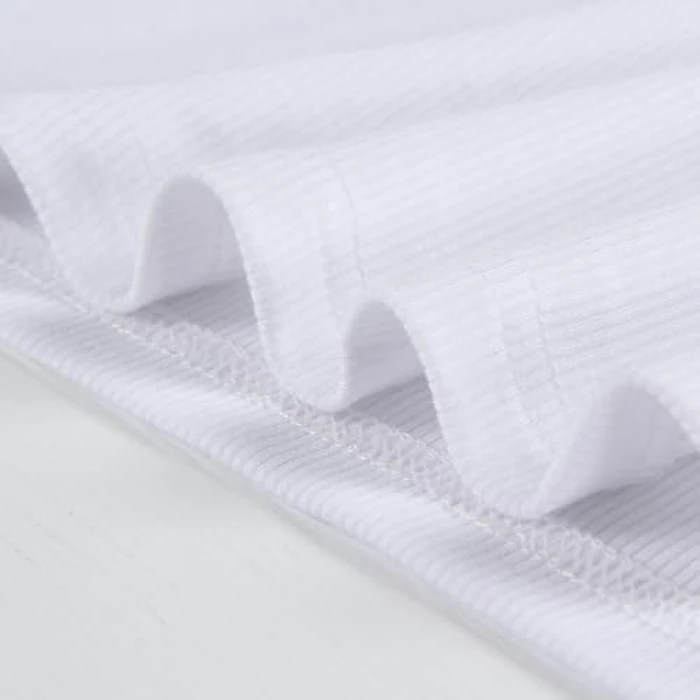 Artfish Women's Long Sleeve Scoop Neck V Notch Ribbed Slim Fitted Casual Basic Crop Top (White, S) by Artfish - Image 5